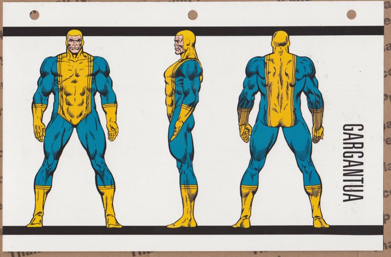 Official Handbook of the Marvel Universe Sheet- Gargantua