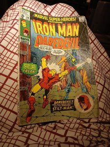 MARVEL SUPER HEROES #28 1970 MARVEL COMICS BRONZE AGE IRON MAN & DAREDEVIL