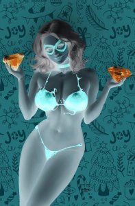 Black Cat Cosplay Christmas Carnigized Bikini 1:10 Inverted CBSN  Live