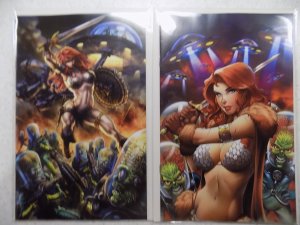 MARS ATTACKS/ RED SONJA # 1 CLAN MCDONALD EXCLUSIVE SET  KINCAID/QUAH