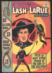 Lash Larue Western #67 1958-Charlton-Giant edition-Davy Crockett story