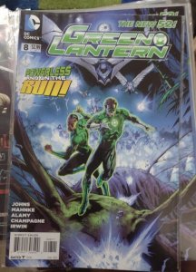 GREEN LANTERN # 8  2012 DC the new 52  sinestro   THE INDIGO TRIBE ON THE RUN
