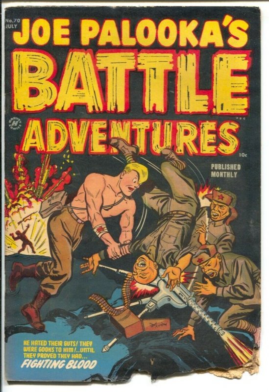 Joe Palooka's Battle Adventures #70 1952-Harvey-Korean war stories-commies-P/FR