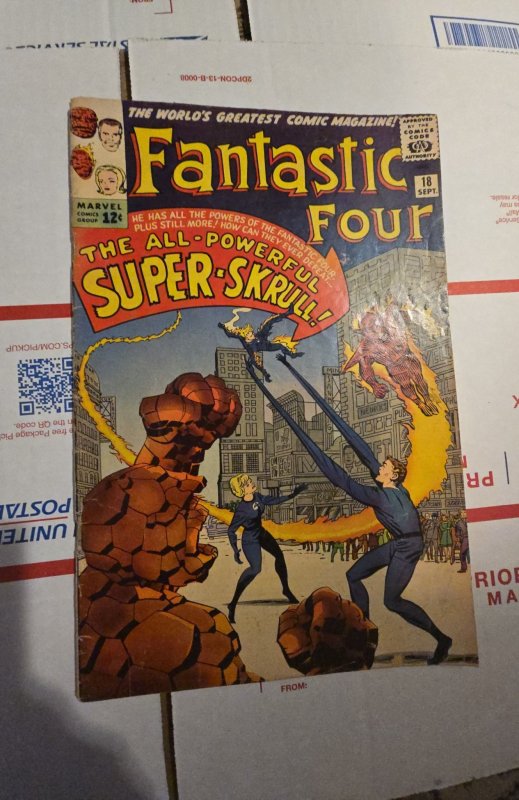 Fantastic Four #18 (1963)first superskrull vs FF4 see deacrirption