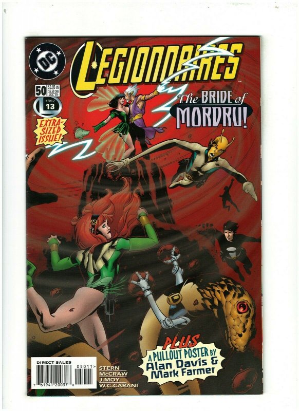 Legionnaires #50 VF 8.0 DC Comics 1997 Poster Insert is ripped