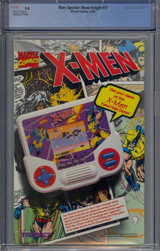 MARC SPECTOR MOON KNIGHT #57 CGC 9.4 SPIDER-MAN 