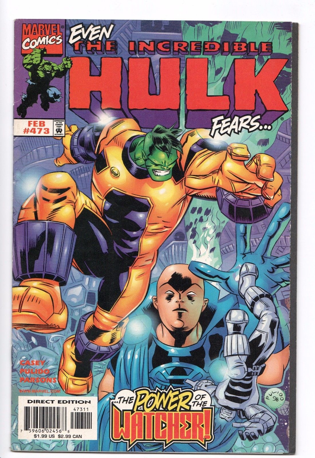 Incredible Hulk 473 App Of Abomination Marvel 1999 Vf - 