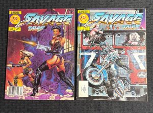 1986 SAVAGE TALES Magazine #4 & 6 FN/FN+ John Buscema / Herb Trimpe LOT of 2