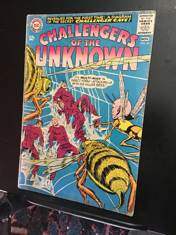 Challengers of the Unknown #40 (1964) multiMan cover! Super powers key! VG+ Wow!