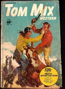 TOM MIX WESTERN #16-PAINTED COVER BY NORMAN SAUNDERS G