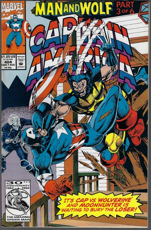 Captain America #404,406,410,412 (Marvel, 1992-93) - Four Issues