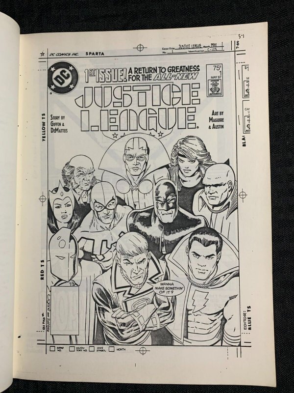 1987 JUSTICE LEAGUE #1 DC Comics Preview FN 6.0 Kevin Maguire