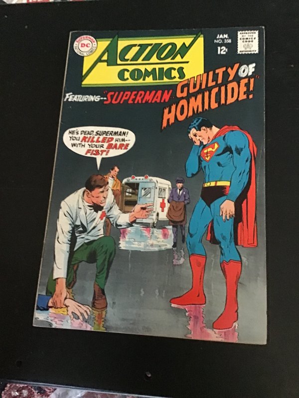 Action Comics #358 (1968) Neil Adams cover! Superboy Argo City VF/NM Oregon CERT
