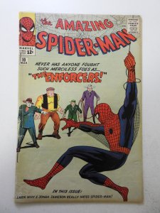 The Amazing Spider-Man #10 (1964) VG-  1st App of the Enforcers! moisture stains