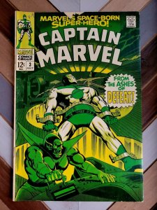 Captain Marvel #3 VG+ (Marvel 1968) From the Ashes of Defeat vs Super Skrulls