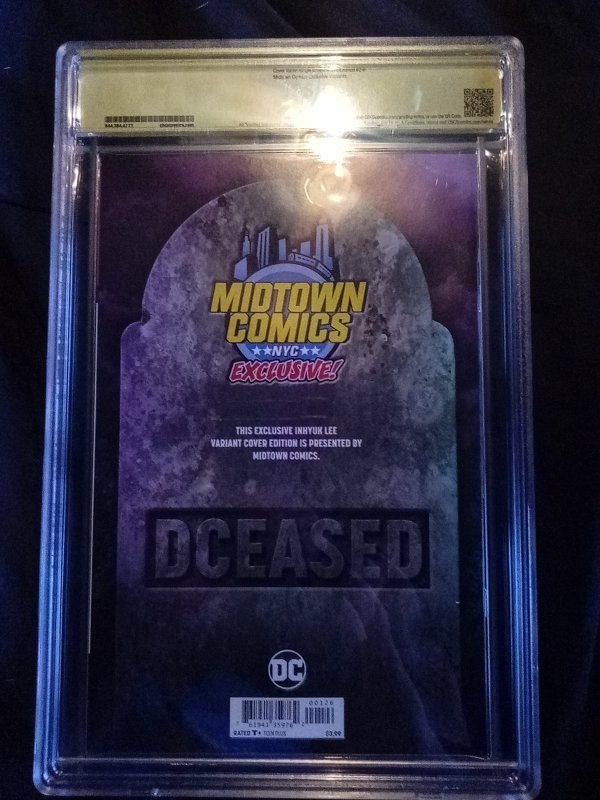 DCeased #1 Omega Midtown Comics Exclusive signed by Tom Taylor