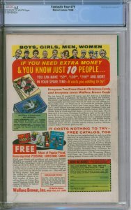 Marvel Comics Fantastic Four #79 CGC 6.5 Stan Lee Jack Kirby