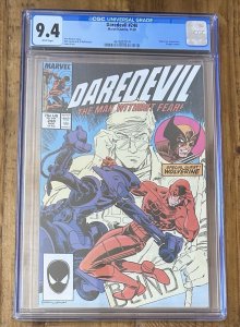 Daredevil #248 CGC 9.4 White Pages Wolverine Appearance 1987