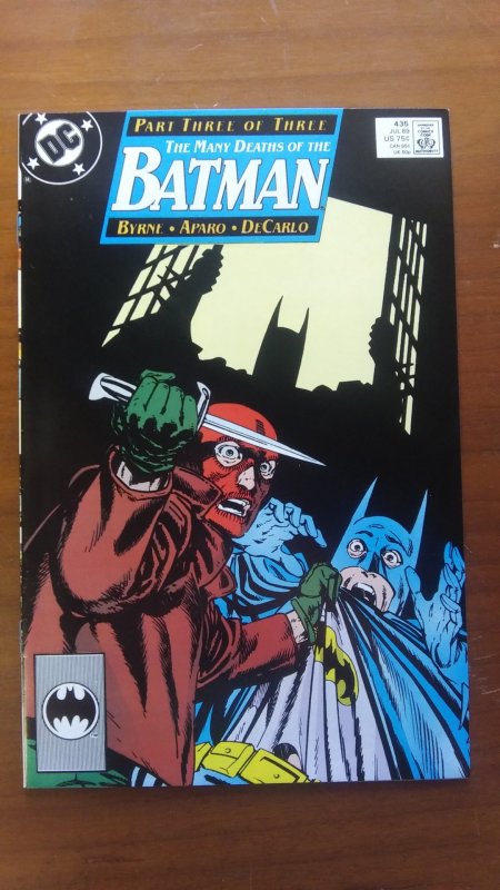 Batman #435 Part 3 of 3 The Many Deaths of the Batman. Excellent Condition