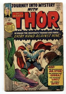 JOURNEY INTO MYSTERY #110 comic book 1964-THOR-MR HYDE-COBRA-G/VG