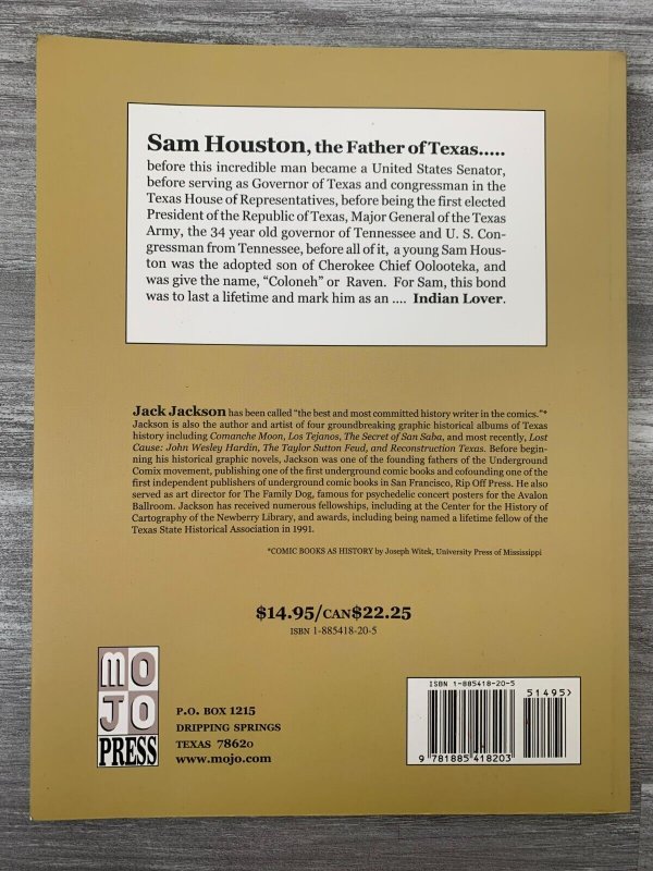 1999 INDIAN LOVER SAM HOUSTON & CHEROKEES by Jack Jackson SC FVF 7.0 Mojo Press