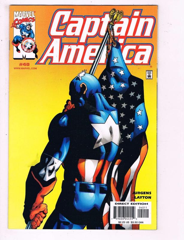 Captain America #40 VF Marvel Comics Comic Book Jurgens 2001 DE11