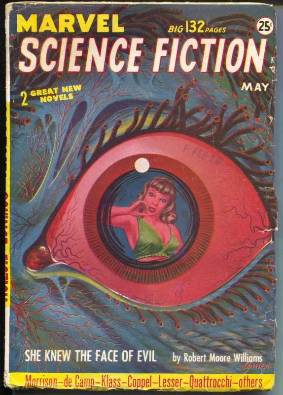 Marvel Science Fiction 5/1952-eye ball GGA cover-L Sparague de Camp-VG