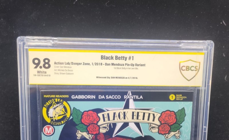 Black Betty #1 - Signed Dan Mendoza / Pin-Up Variant - CBCS 9.8 - 2018