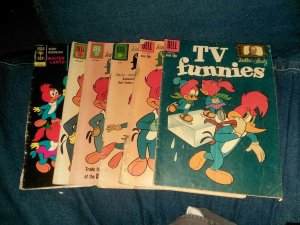 New  tv Funnies Woody Woodpecker 6 Issue Golden Silver Age Comics Lot Run Set
