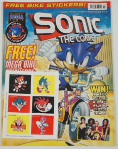 Sonic the Comic #137A VF ; Fleetway Quality | Hedgehog with bike stickers bonus