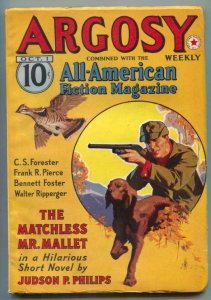Argosy Pulp October 1 1938- Matchless Mr Mallet- Hunting cover