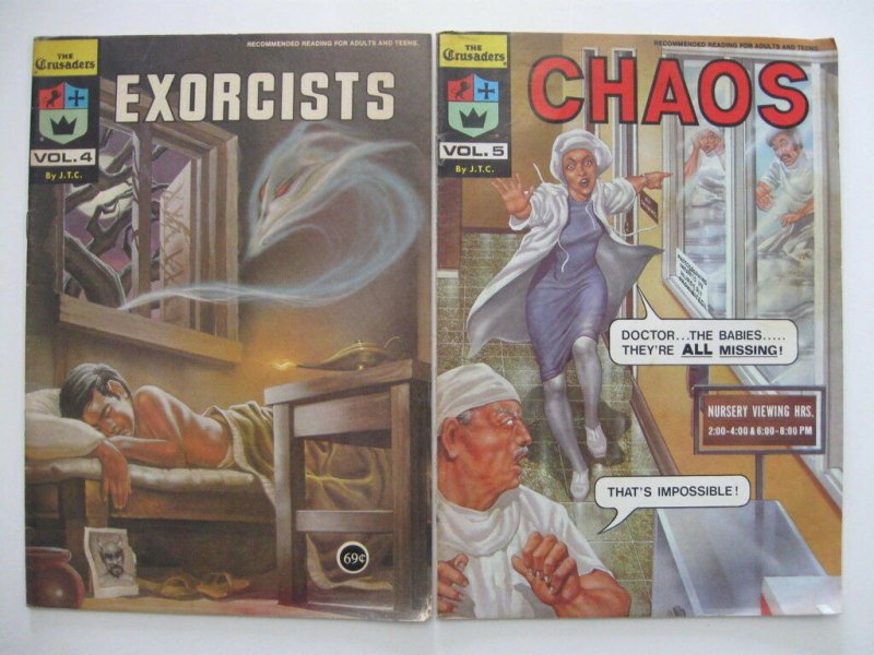 *CRUSADERS #1 fn 4 fn 5 fn- Jack Chick Very Scarce and Wild!