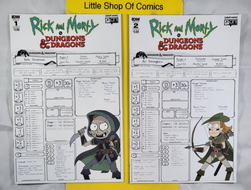 Rick and Morty Vs. Dungeons & Dragons #1 2 3 4 Complete Set Cover B Variant 2019