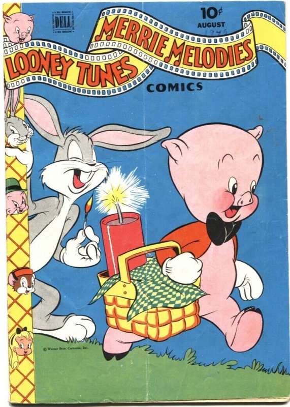 LOONEY TUNES AND MERRIE MELODIES #48-1945-BUGS BUNNY--PORKY PIG--DELL