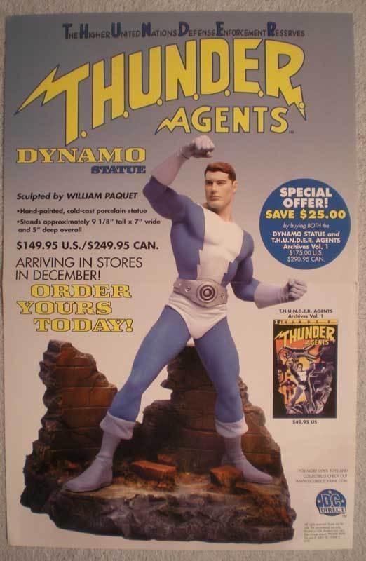 T.H.U.N.D.E.R AGENTS STATUE Promo poster, 2002, Unused, more in our store