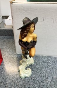 Simon Lorens Sexy Pin Up Witch 10 inch Resin Staute Signed. (loose)