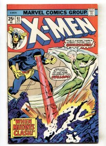 X-MEN #93 1975-QUICKSILVER-CYCLOPS-BRONZE AGE- comic book