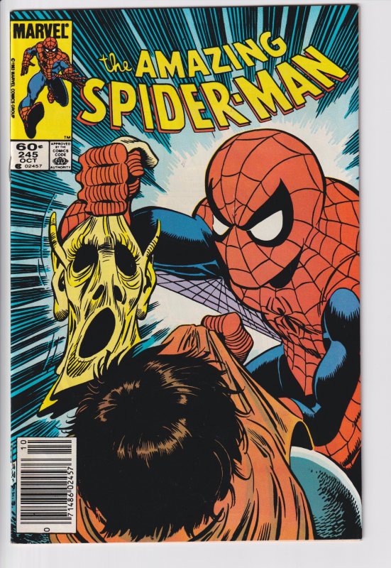 Amazing Spider-Man #245 NEWSSTAND (Oct 1983) VF 8.0, white! 4th Hobgoblin!