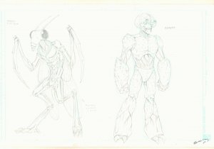 Micronauts Kronos and Membros 2 Figure Character Designs - art by Tim Seeley