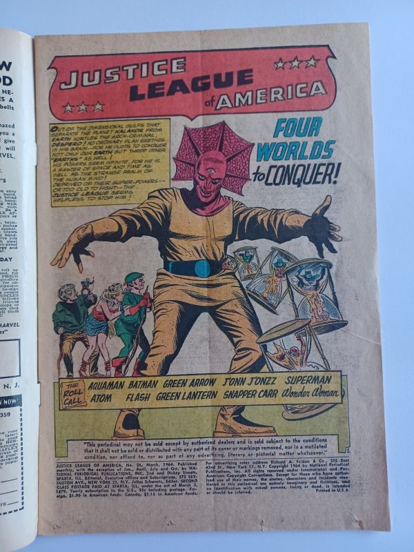Justice League of America #26  - 1964 - (-VG)