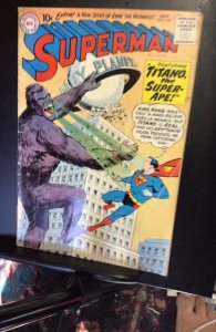 Superman #138 (1960) 1st Titano the Super-Ape! Affordable grade! VG+ Wow!