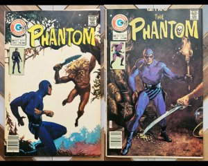 PHANTOM #68, 69 (Charlton 1975) Set of 2 Painted Covers MADAME KHAN & ATHENA