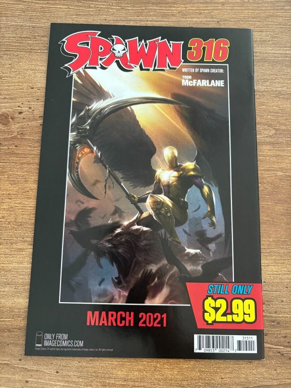 Spawn # 315 NM 1st Print Cover A Image Comic Book Todd McFarlane 6 J288