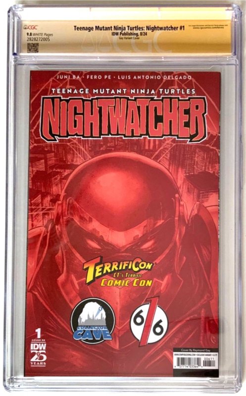 TMNT NIGHTWATCHER #1 TERRIFICON EXCLUSIVE RAYMOND GAY VIRGIN COVER  CGC SS 9.8