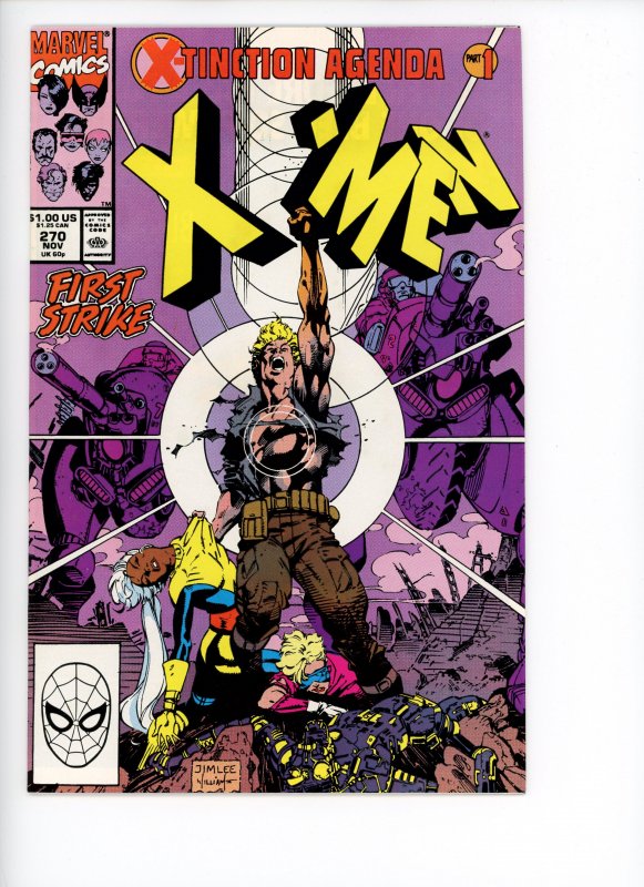 Uncanny X-Men 270  VF  Jim Lee Art  X-Tinction Agenda Part 1