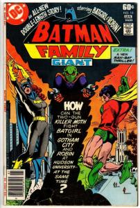 BATMAN FAMILY 15 VG+ Jan. 1978