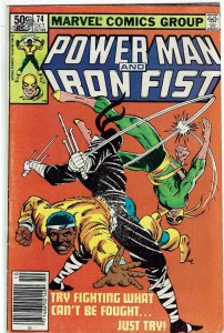 Power Man and Iron Fist #74 Heroes for Hire Sons of the Tiger Newsstand FN+