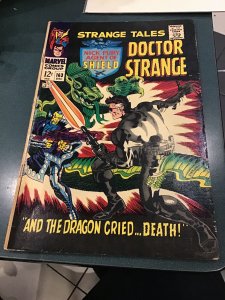 Strange Tales #163 (1967) Need high-grade Steranko shield Black cover! FN+ Wow