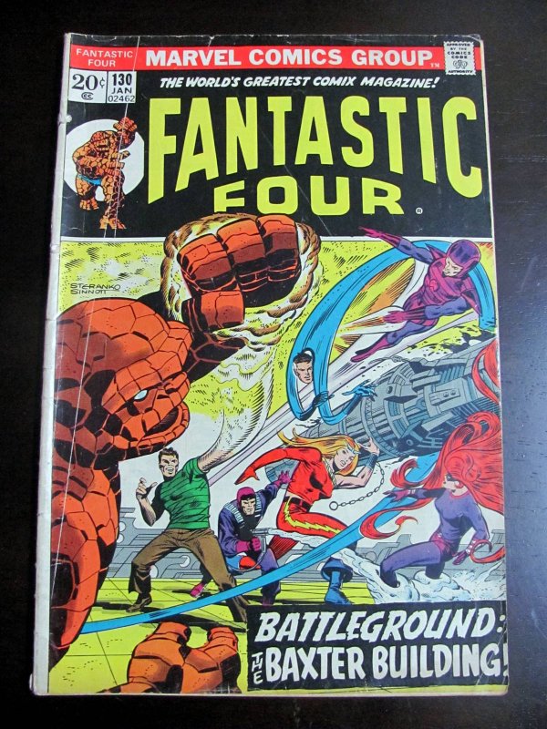 Fantastic Four #130 (1973) VG Marvel Comics Battleground Book-432