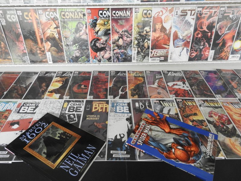 Huge Lot of 160+ Comics W/ Conan, Punisher, Invaders Avg VF+ Condition!